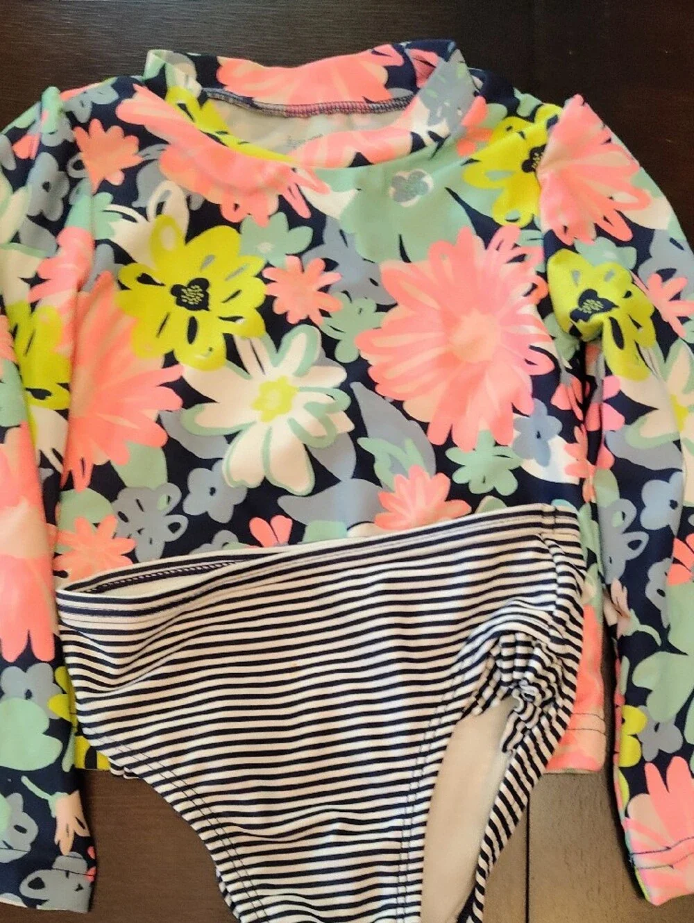 Girls Long sleep swim suits And Terry cloth Coverup